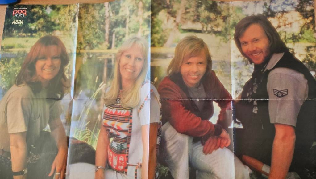 Grote Abba poster uit de Popfoto, Ophalen of Verzenden, Zo goed als nieuw, Poster, Artwork of Schilderij