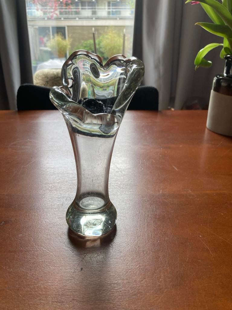 Organische Glazen Soliflore Vaas - Jaren '50-'70 Stijl, Antiek en Kunst, Ophalen