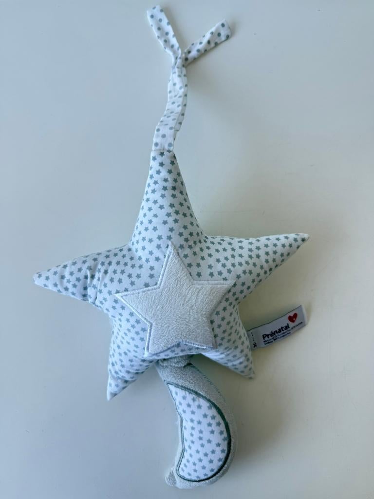 Knuffel muziek, muziekdoos ster wit zilver / Prenatal, Kinderen en Baby's, Speelgoed | Knuffels en Pluche, Prénatal, Met label