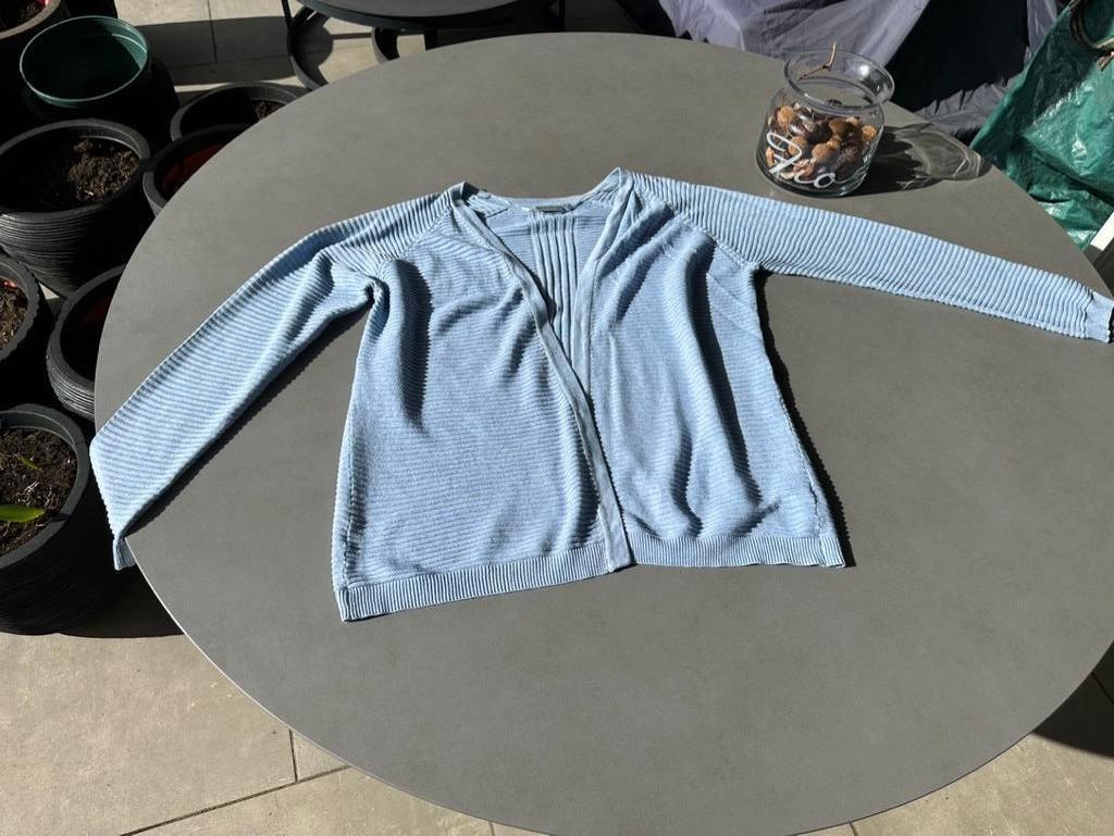 Blauw Fransa ribbel vest, maat XL, Kleding | Dames, Fransa, Maat 46/48 (XL) of groter, Zo goed als nieuw, Verzenden