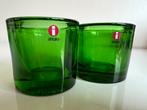 2 Iittala KIVI Marimekko Waxinelichthouder~Kartio Green 1988, Overige materialen, Ophalen of Verzenden, Zo goed als nieuw, Minder dan 25 cm