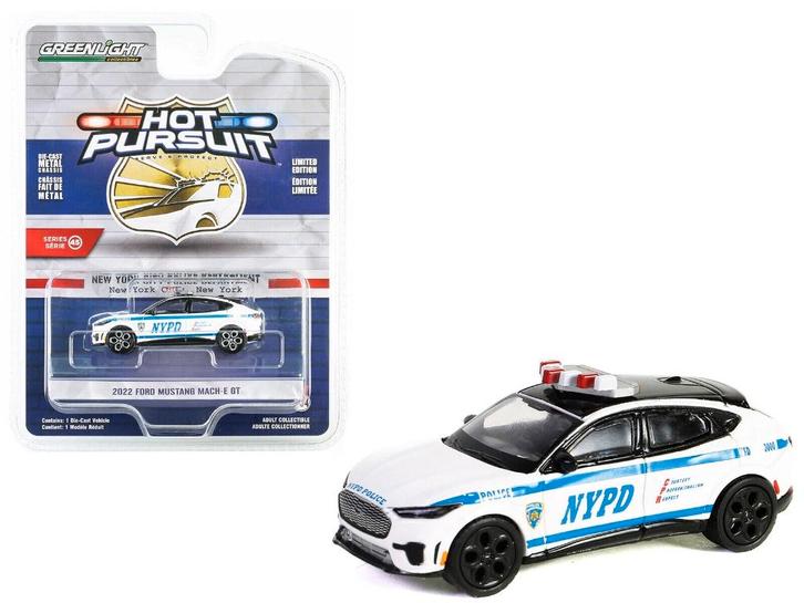 2022 Ford Mustang Mach-E GT van Greenlight 1/64 police NYPD, Hobby en Vrije tijd, Modelauto's | Overige schalen, Nieuw, Auto, Ophalen of Verzenden