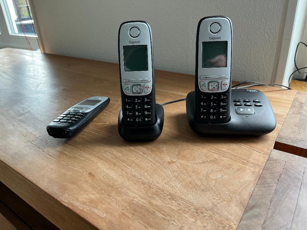 Gigaset A415A TRIO, Black / Silver (Vaste DECT-telefoon), Ophalen of Verzenden, Zo goed als nieuw, 3 handsets, Stralingsarm