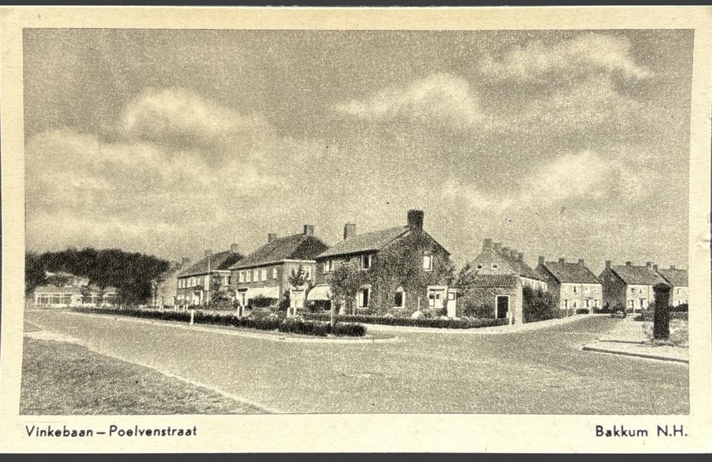 Bakkum, Vinkebaan Poelvenstraat, Verzenden, 1940 tot 1960, Gelopen, Noord-Holland