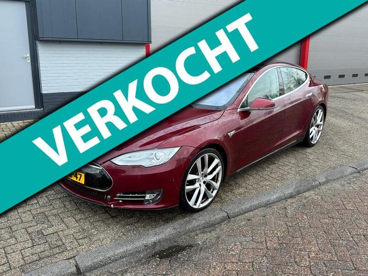 Tesla Model S 85 Base, Auto's, Tesla, Bedrijf, Model S, Elektrisch, A, Hatchback, Automaat, Origineel Nederlands, Rood, Achterwielaandrijving