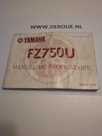 47 0WNERS MANUAL YAMAHA FZ750 U 1987 USED, Ophalen of Verzenden, Yamaha