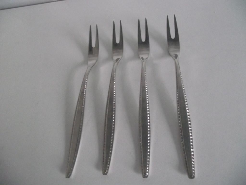 4 RVS Wirths decoratie dienvork 18,5 cm Solingen Germany p s, Ophalen of Verzenden
