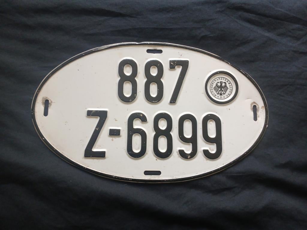 DDR nummerbord oostduits nummerbord bundesfinanzverwaltung, Ophalen of Verzenden