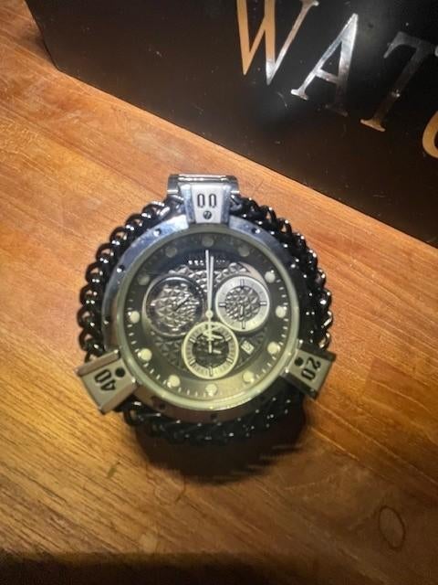 Invicta heren horloge, Zwart, Invicta, Ophalen of Verzenden, Zo goed als nieuw