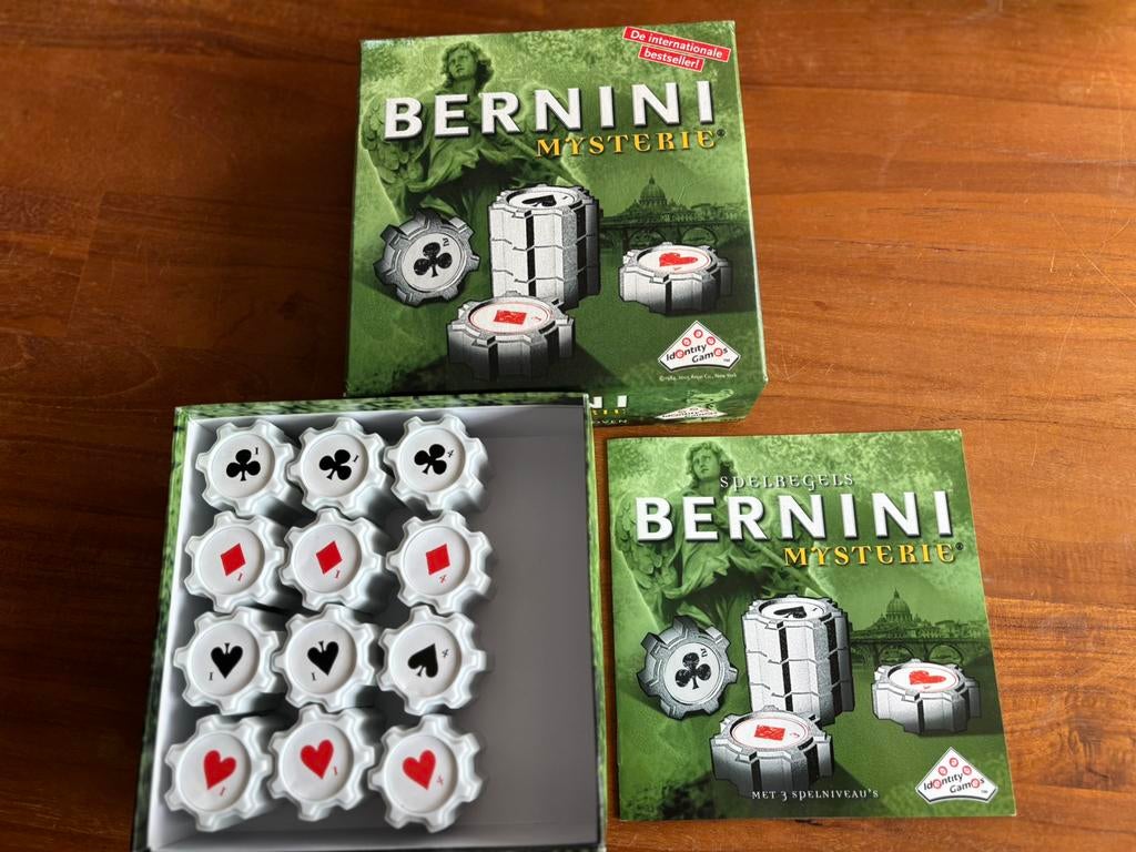 Bernini mysterie Stapelspel, Hobby en Vrije tijd, Gezelschapsspellen | Bordspellen, Zo goed als nieuw, Een of twee spelers, Drie of vier spelers