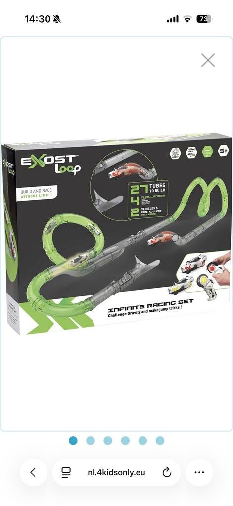 Exost Loop Infinite Racing Set Racebaan, Kinderen en Baby's, Speelgoed | Racebanen, Overige merken, Racebaan, Ophalen of Verzenden