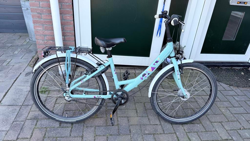 Leuke meisjesfiets 24” met automatische verlichting, Ophalen, Gebruikt, 24 inch, Handrem