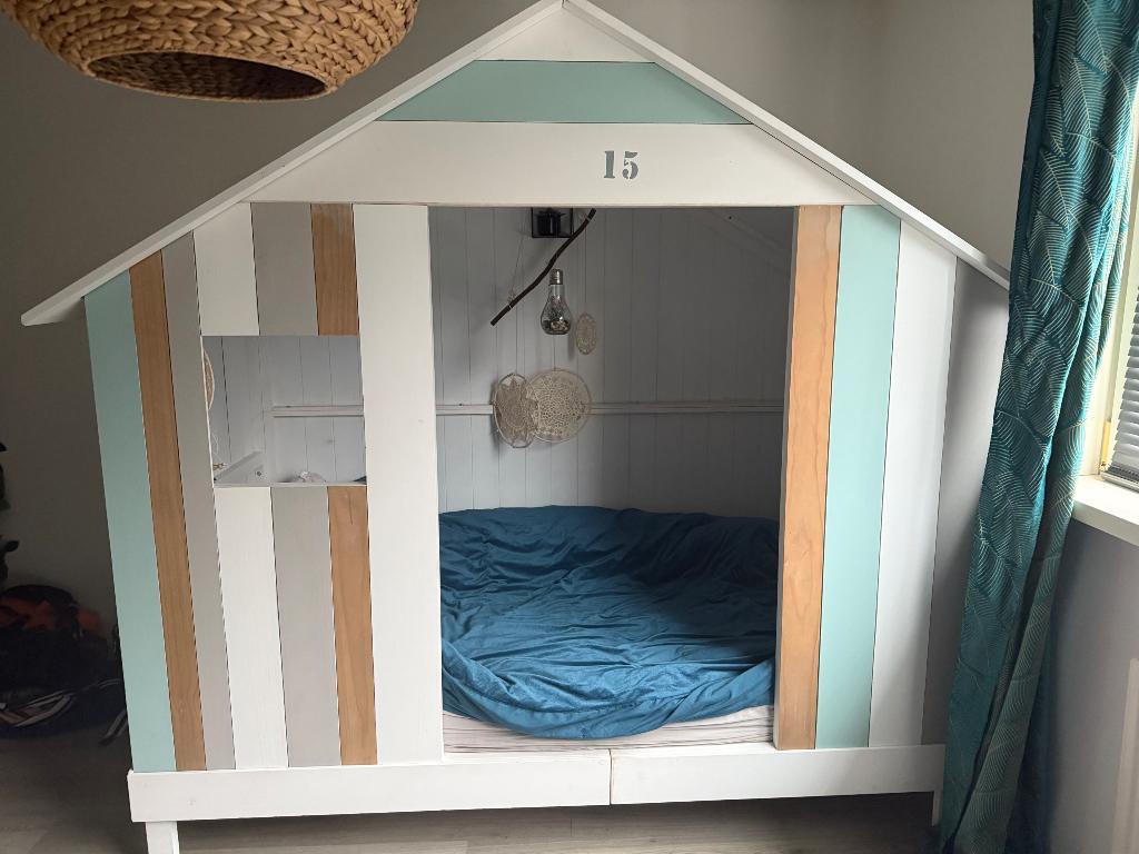 Bed + kast, 85 tot 100 cm, Gebruikt, 180 cm of meer, Ophalen