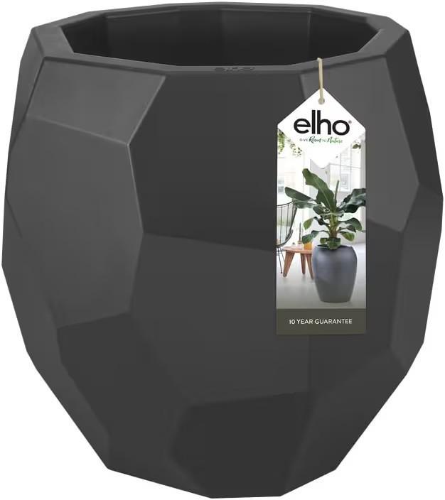 Bloempot Elho Pure Edge 47 cm antraciet, Tuin en Terras, Bloempotten, Zo goed als nieuw, Kunststof, Binnen, Balkon, Tuin, 40 tot 70 cm