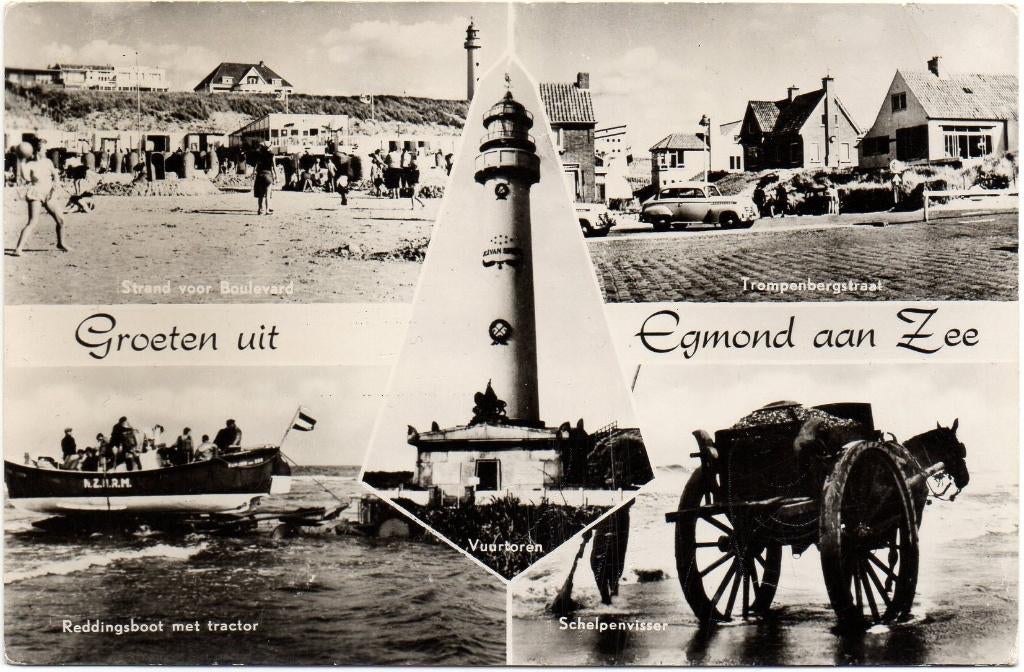 Egmond  Groeten uit, Verzamelen, Ansichtkaarten | Nederland, Ophalen of Verzenden, 1980 tot heden, Gelopen, Noord-Holland