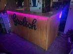 Houten bar met Grolsch logo en LED verlichting, Ophalen, Zo goed als nieuw