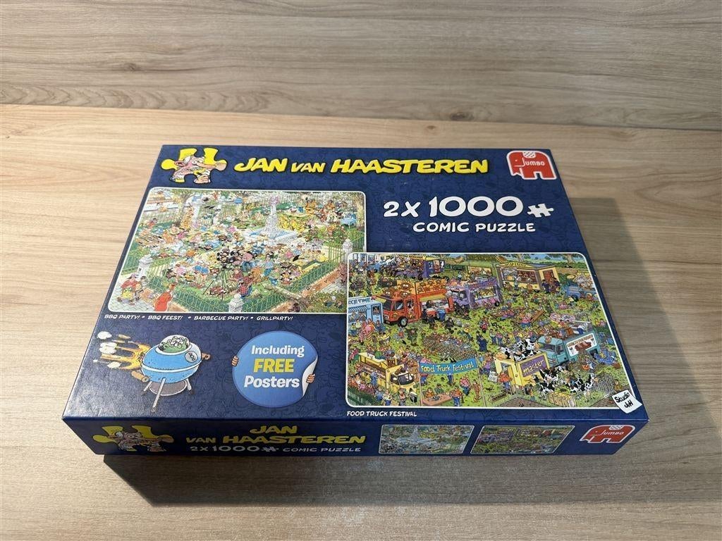 Jan van Haasteren - bbq party - food truck festival - 2in1 -, Ophalen of Verzenden, 500 t/m 1500 stukjes, Zo goed als nieuw