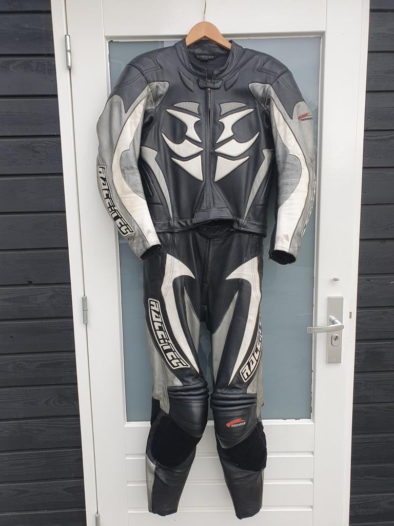 Leren 2 delig motorpak HeinGericke, 52/50, Motoren, Kleding | Motorkleding, Ophalen, Tweedehands, Combipak