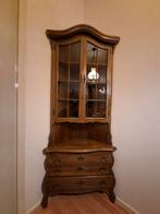 Hoekkastje buik en vitrine, Huis en Inrichting, Kasten | Vitrinekasten, Ophalen, Eikenhout, 50 tot 100 cm, 150 tot 200 cm