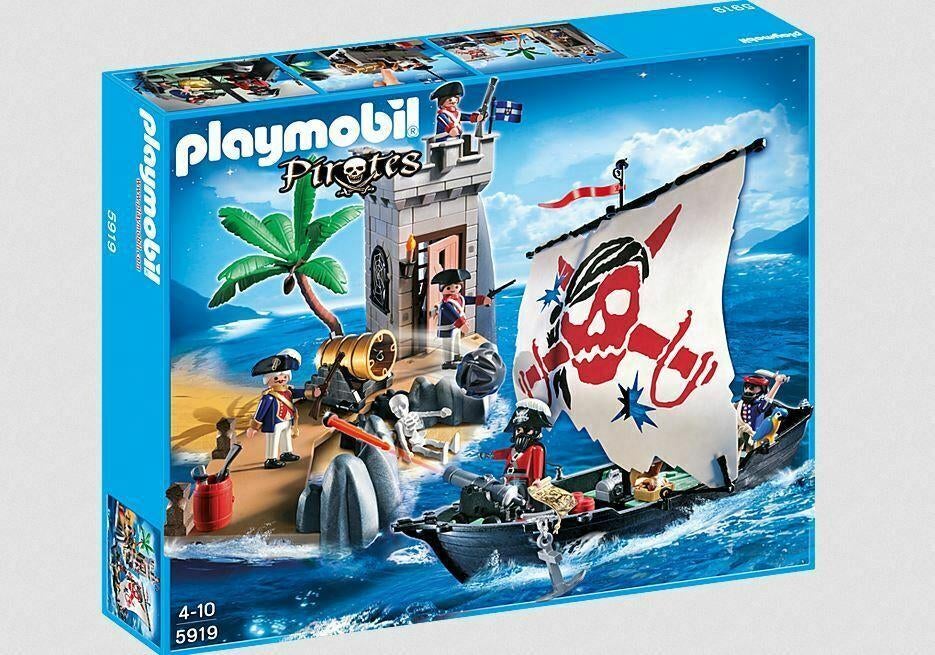 5919 soldatenfort en piratenboot, Kinderen en Baby's, Speelgoed | Playmobil, Ophalen of Verzenden, Nieuw, Complete set