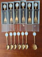 Royal Albert Val D'or lepeltjes / vorkjes / suikerschep, Ophalen of Verzenden, Zo goed als nieuw, Rvs of Chroom