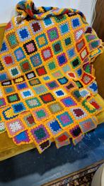 Handgemaakte gehaakte wollen sprei - kleurrijk en uniek, Overige kleuren, Tweepersoons, Ophalen of Verzenden, Deken of Dekbed