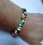 Armband gekleurde steentjes, Sieraden, Tassen en Uiterlijk, Armbanden, Overige kleuren, Verzenden, Elastiek, Met bedels of kralen