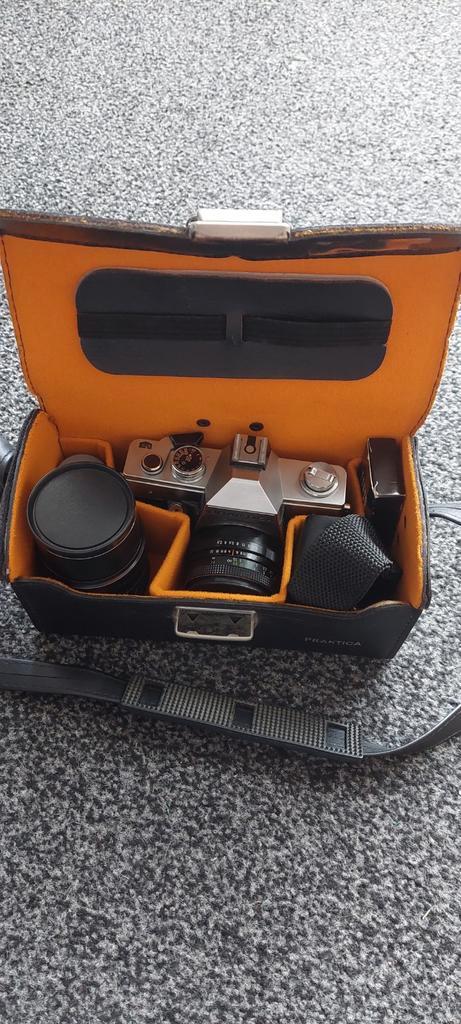 Vintage Praktica Spiegelreflexcamera met accessoires, Audio, Tv en Foto, Fotocamera's Analoog, Gebruikt, Spiegelreflex, Overige Merken