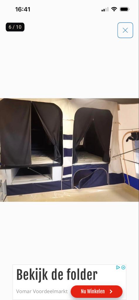 Jamet jametic outdoor vouwwagen, Caravans en Kamperen, Ophalen, Beige, Aanwezig, Jamet