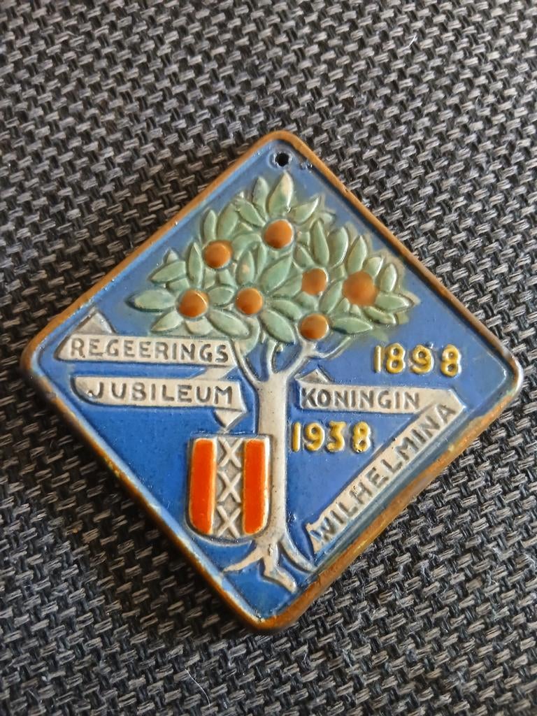 Tegeltje jubileum Wilhelmina Goedewaagen, Verzamelen, Ophalen of Verzenden