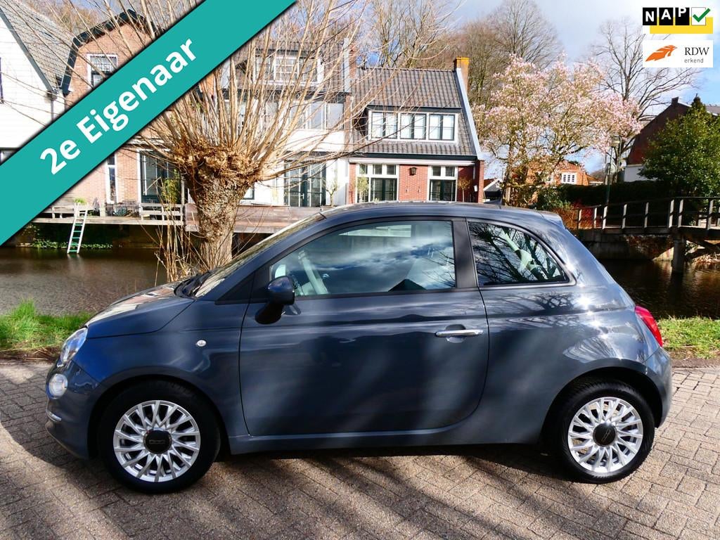 Fiat 500 1.0 Hybrid Lounge 2e eig. 83.000km Airco Carplay Cr, Voorwielaandrijving, Stof, Euro 6, 4 stoelen