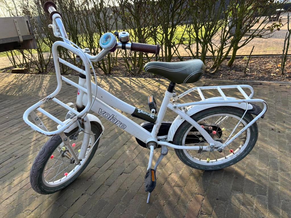 Witte meisjesfiets 16 inch, Ophalen, Gebruikt, 16 inch