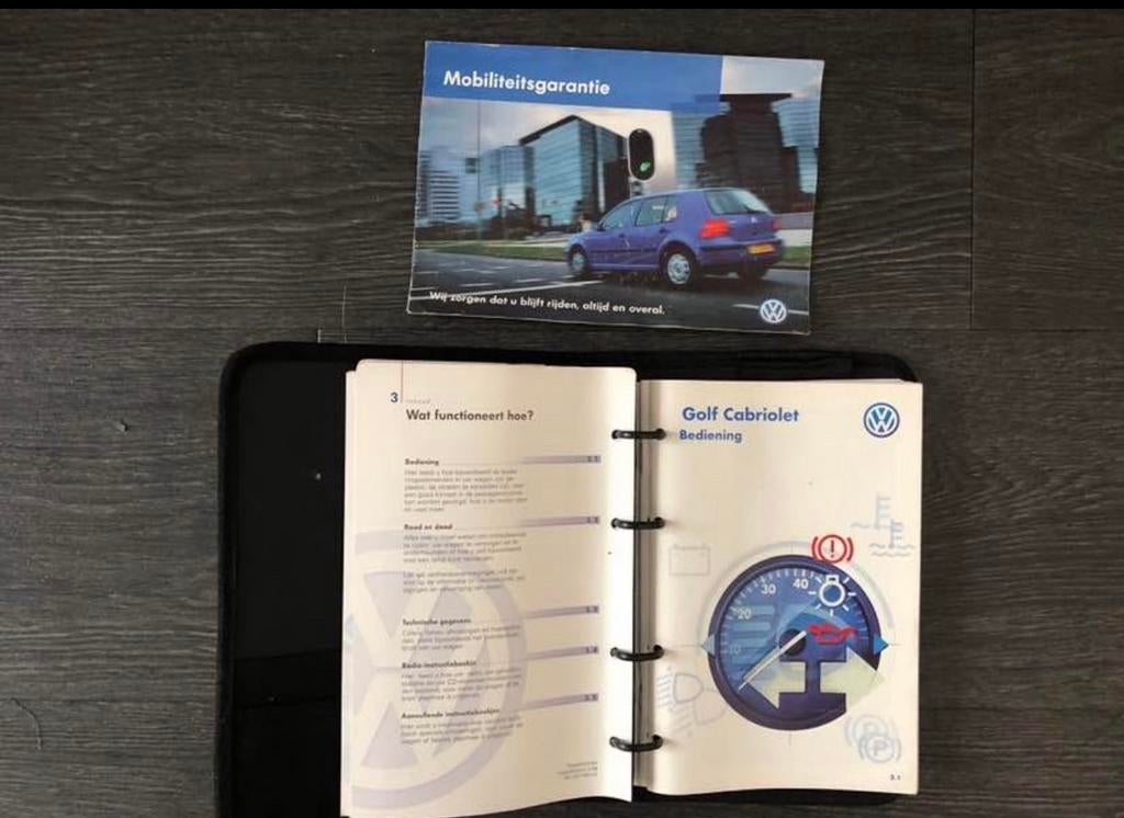 Handleiding voor de Volkswagen Golf cabriolet, Auto diversen, Handleidingen en Instructieboekjes, Ophalen of Verzenden