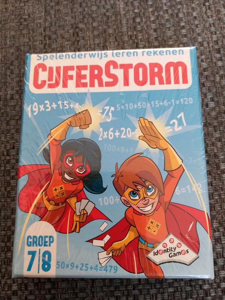 Cijferstorm - Spelenderwijs leren rekenen (Groep 7/8) NIEUW, Hobby en Vrije tijd, Gezelschapsspellen | Overige, Nieuw, Een of twee spelers