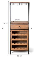 Wijnkast Elsa Xenos - Industrieel design met opbergruimte, Ophalen, 75 cm of meer