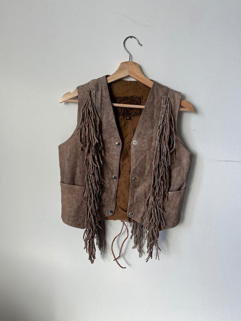 Native American vest size m, Ophalen of Verzenden, Gedragen, Maat 38/40 (M), Beige
