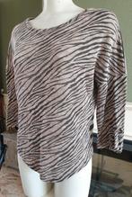 Made in Italy zebra print trui S 36 sweater truitje, Made in Italy, Bruin, Verzenden, Zo goed als nieuw