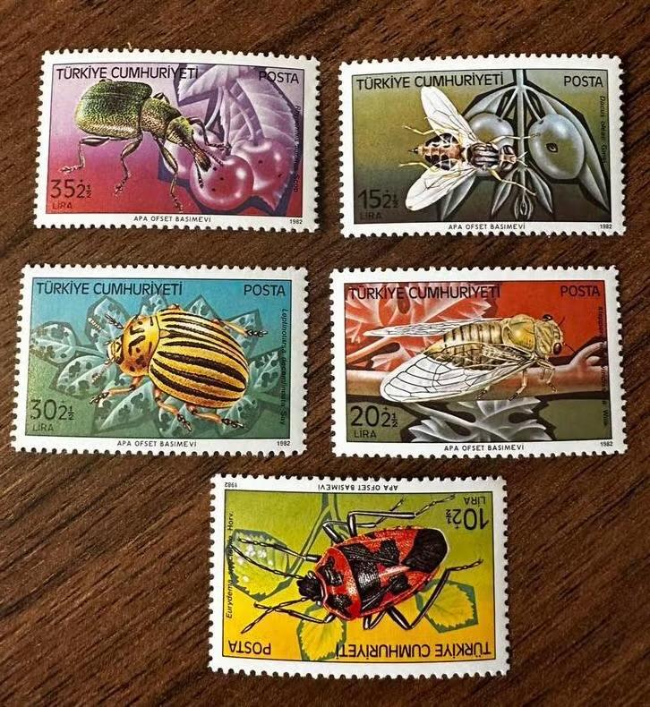 Turkije postzegels 1982 insecten postfris set, Ophalen of Verzenden, Overige landen, Postfris