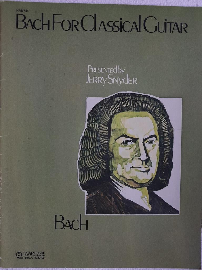 Bach for Classical Guitar, Jerry Snyder, Ophalen of Verzenden, Zo goed als nieuw, Les of Cursus, Klassiek