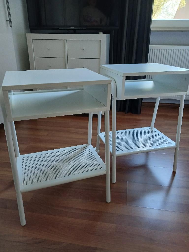 set van 2 nachtkastjes Ikea Setskog, Ophalen, Zo goed als nieuw, 45 tot 65 cm, 55 tot 70 cm