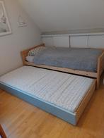 1 persoons houten bed + uitschuifbed - handig met logees, Ophalen, Scandinavisch, Hout, 100 cm