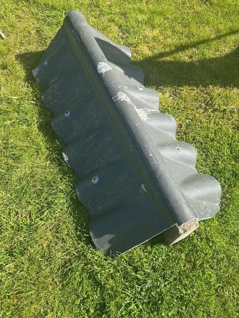 golfplaat nokstuk scharnierend asbestvrij, Ophalen, Overige materialen, Gebruikt, Zwart