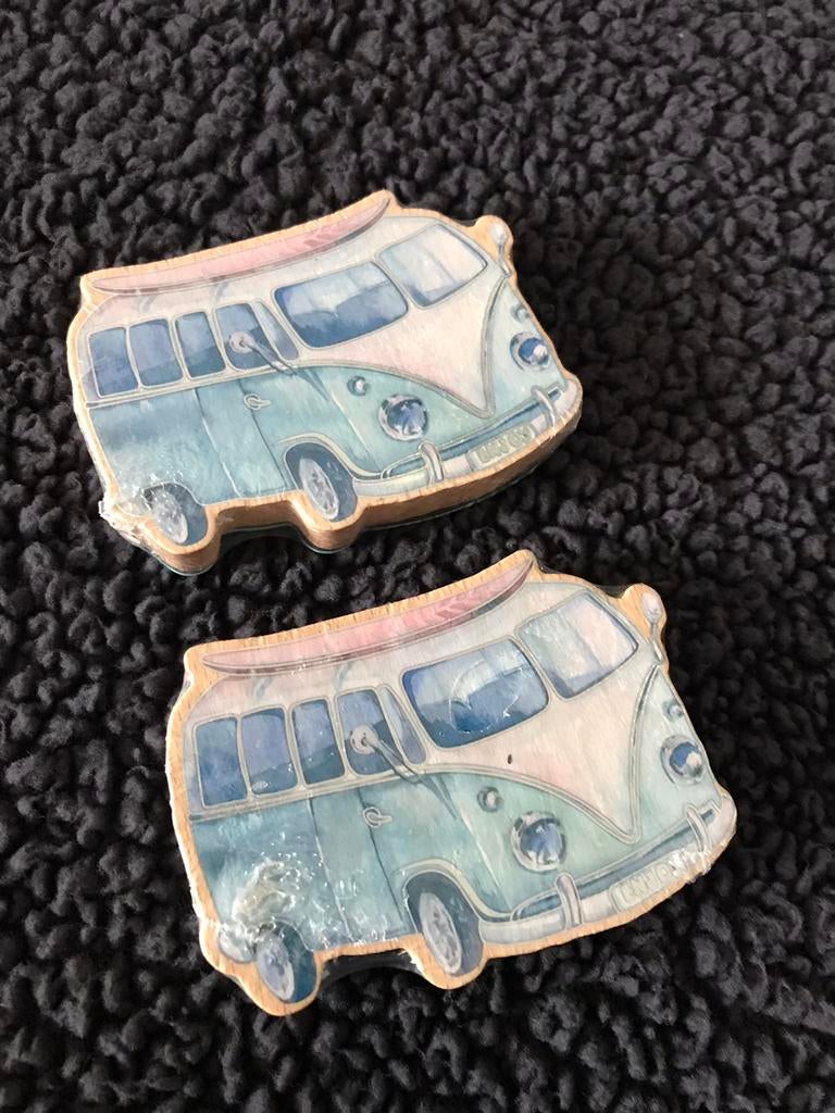 Volkswagen vw bus busje samba stempel stempels inkt, Verzenden, Nieuw, Houten stempel