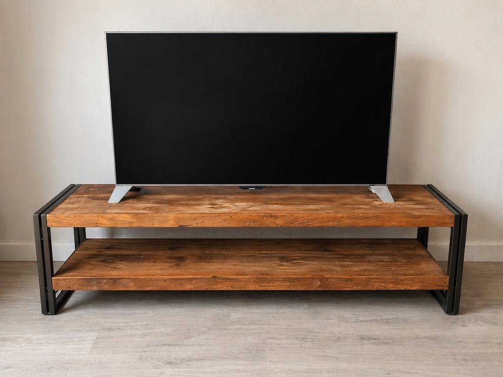 Troubadour Amstelveen Teak Meubels: 2 Salontafels/ TV Meubel, Ophalen, Gebruikt, 150 tot 200 cm, Teakhout