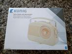 Retro radio Konig Bluetooth nieuw in doos, Ophalen, Nieuw
