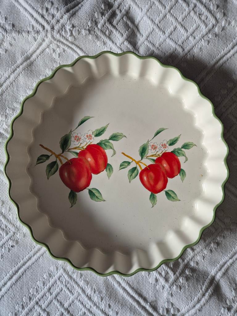 Kersen taartvorm doorsnede 25 cm, Antiek en Kunst, Ophalen of Verzenden