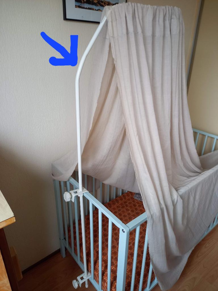 Lichte babybed luifel, Ophalen, Gebruikt, Ledikant