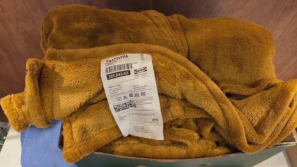 TRATTVIVA Sprei oker, Huis en Inrichting, Woonaccessoires | Plaids en Woondekens, Ophalen of Verzenden, Nieuw