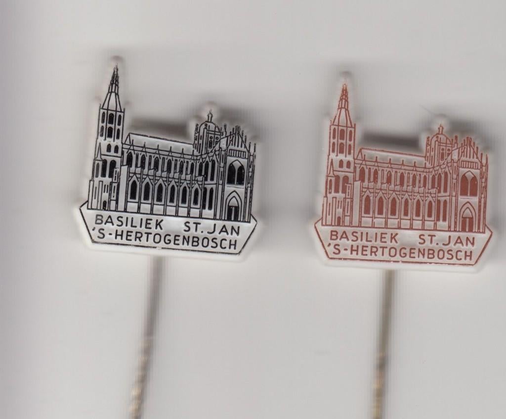 Den Bosch Sint Jan St Basiliek speldjes, Verzamelen, Speldjes, Pins en Buttons, Gebruikt, Niet vindbaar, Niet vindbaar, Speldje of Pin