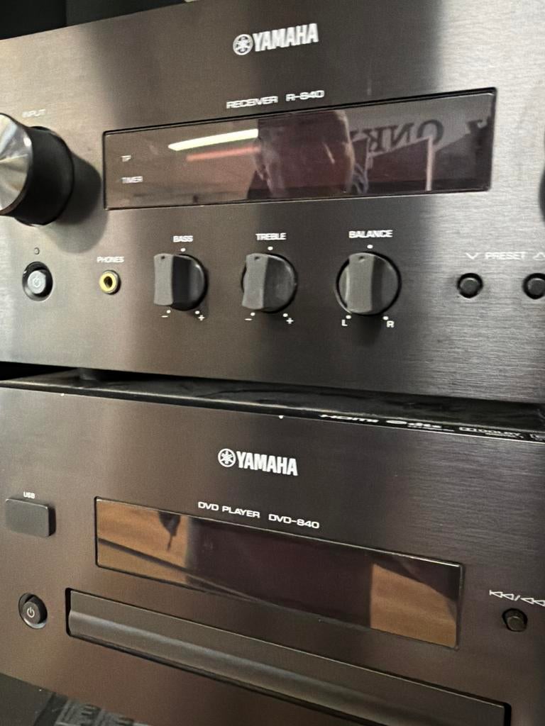 Yamaha R-840 met 2 speakers en DVD-840 speler, Audio, Tv en Foto, Stereo-sets, Overige merken, Gebruikt, Dvd-speler, Yamaha